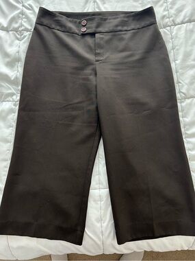Women’s Wide-Leg Dress Capris in Dark Brown
